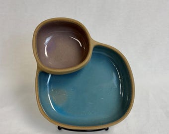 Mini bol para patatas fritas y salsa - Azul huevo de petirrojo y lavanda