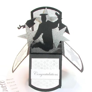 Personalized Graduation Card, Congratulations Pop Up Box Card, Graduation Decoration 2020, Gift Card Holder