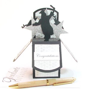 Abitur Pop Up Karte, Abitur Geschenk Kartenhalter, High School Graduation, Geschenk für Sie, College Abschluss, Geschenk für Ihn, Herzlichen Glückwunsch