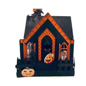 Carte d'Halloween maison hantée 3D, carte pop-up d'Halloween faite à la main, décoration effrayante d'Halloween