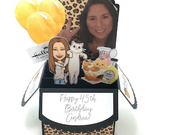 Custom Photo Happy Birthday Pop Up Box Card: Personalized 3D Keepsake