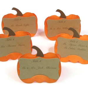 Pumpkin Thanksgiving Place Cards: Hand-Dyed Fall Table Decor