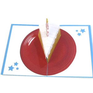 Geburtstag Pop-up-Karte, Pop-up-Karten Geburtstag, Scheibe Kuchen Geburtstagskarte, Geburtstagskarte beste Freund, alles Gute zum Geburtstag Karte, Unisex-Thema Bild 4