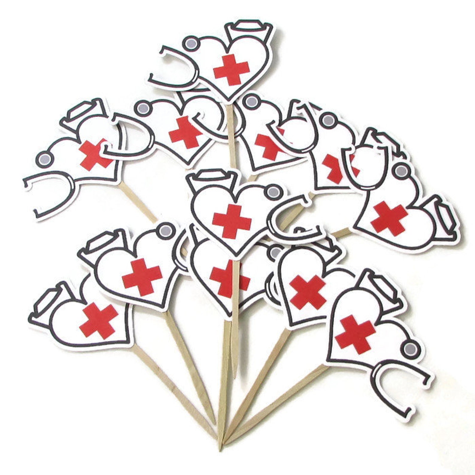 Nurse Graduation Cupcake Toppers Nurse Graduation Cap Cake Etsy