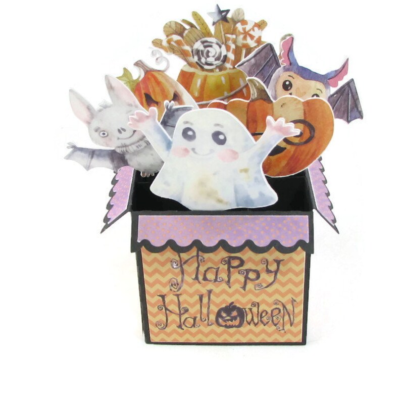 Cute Halloween Card Handmade Pop up Card for Kids Explode Etsy