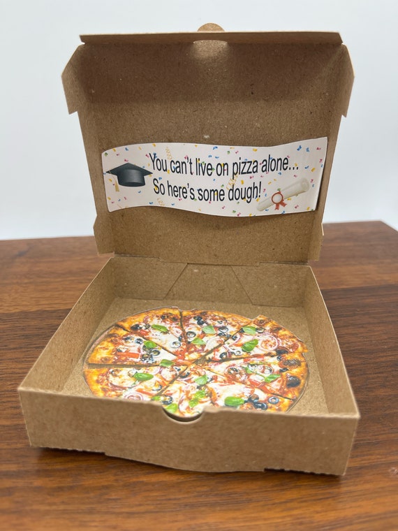 Mini Pizza Box Gift Card Holder, Customizable for Birthday Dough, Christmas stocking stuffer, Gift for the Pizza lover, Graduation