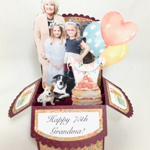 Send Grandma or anyone a special one-of-a-kind card.  Include photos of kids and pets.