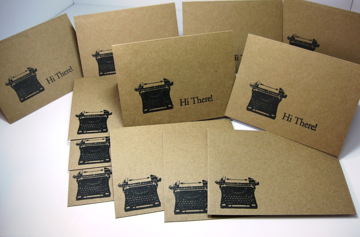 Rustic Thank You Card Set Kraft Thank You Cards Kraft Paper Etsy