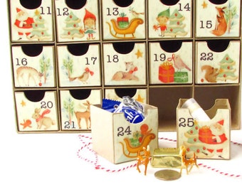 Personalized Woodland Santa Advent Calendar: Handmade Family Christmas Keepsake