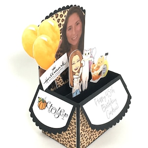 Custom Photo Happy Birthday Pop Up Box Card, CREATE YOUR OWN Unique Custom 3D Pop Up Cards, Memorable Keepsake, Birthday Gift Idea image 7
