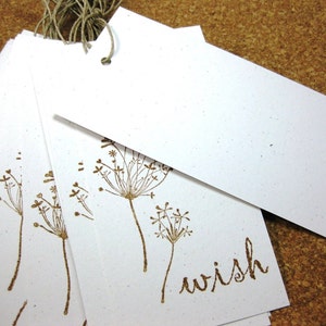 Wish Tree Tags, Eco Friendly Recycled Card Stock, Hemp Cording, Personalized Wish Cards image 5