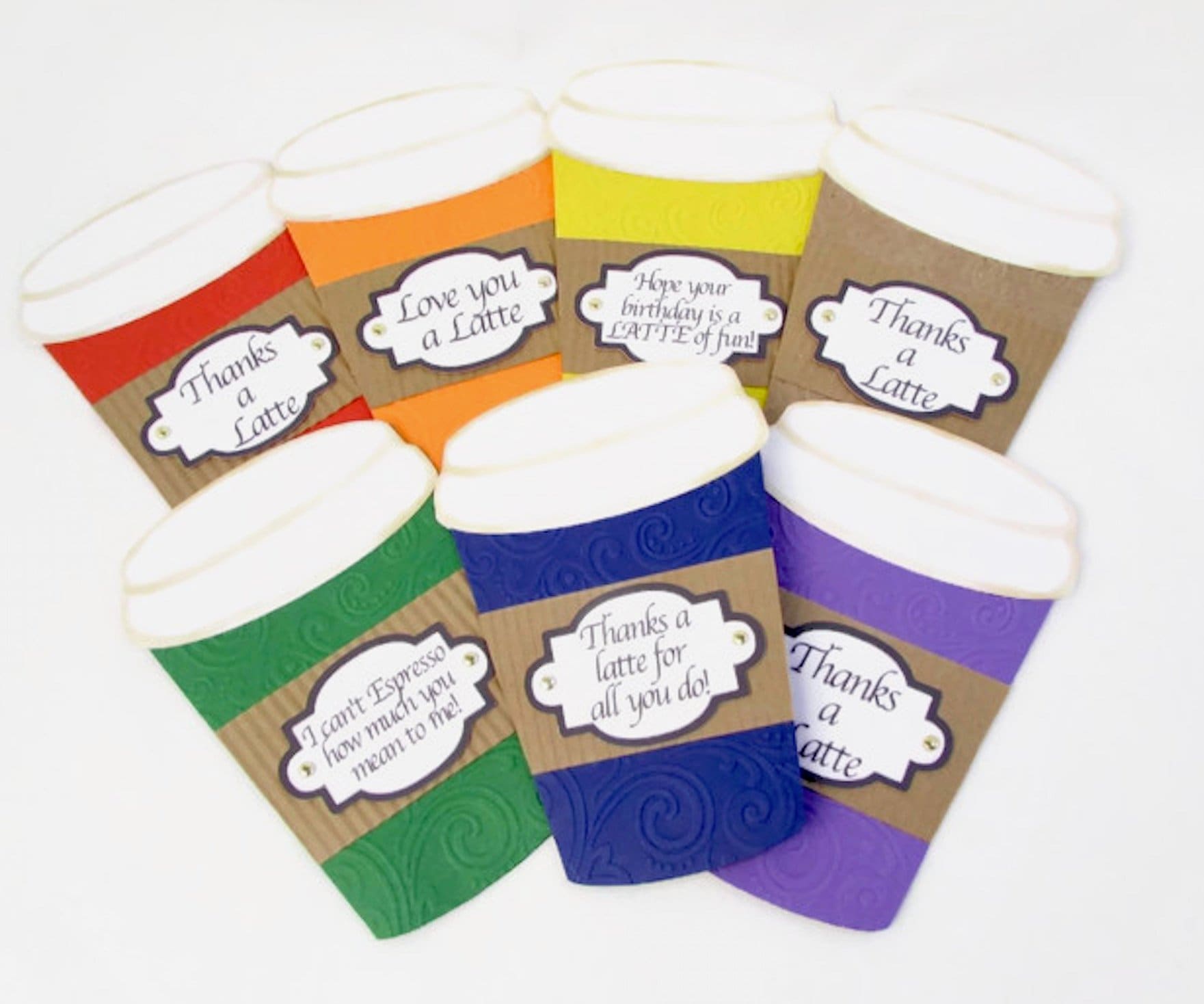 Thanks A Latte Card Gift Card Holder LOVE You A Latte Etsy