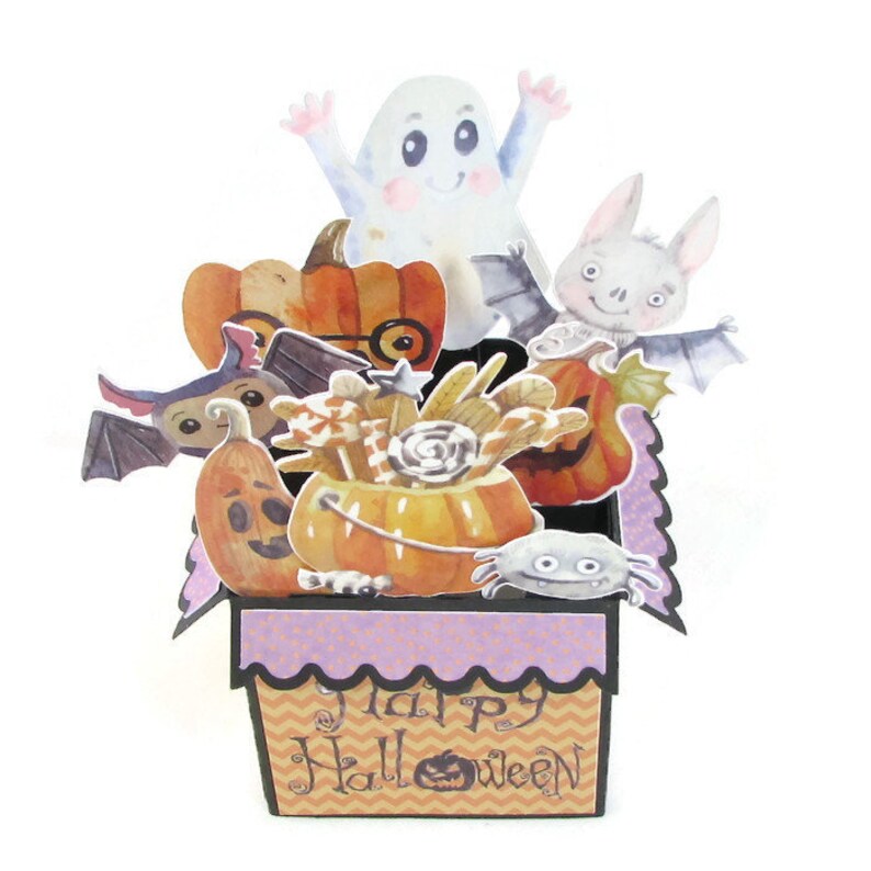 Cute Halloween Card Handmade Pop up Card for Kids Explode Etsy