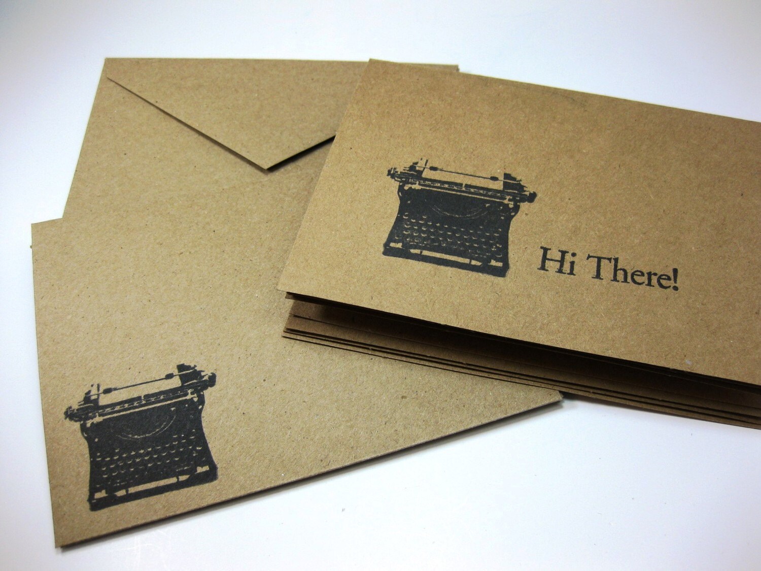 Rustic Thank You Card Set Kraft Thank You Cards Kraft Paper Etsy