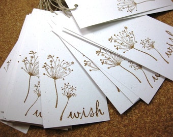 Wish Tree Tags, Eco Friendly Recycled Card Stock, Hemp Cording, Personalized Wish Cards