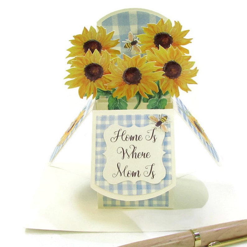 3D Pop Up Flower Bouquet Greeting Card, Birthday Card, Thank You - View #13