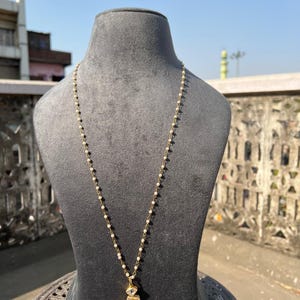 Long Polki Necklace - Pakistani Jewelry - Kundan Necklace Set w/Earrings - Indian Wedding Bridal Jewelry - Semiprecious Beaded Necklace