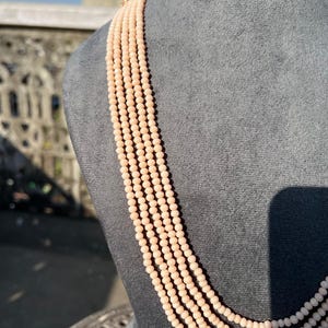 Long Polki Necklace - Pakistani Jewelry - Kundan Necklace Set w/Earrings - Indian Wedding Bridal Jewelry - Semiprecious Beaded Necklace