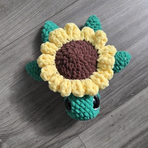 Flower Turtle Crochet Plushie | Rose | Sunflower