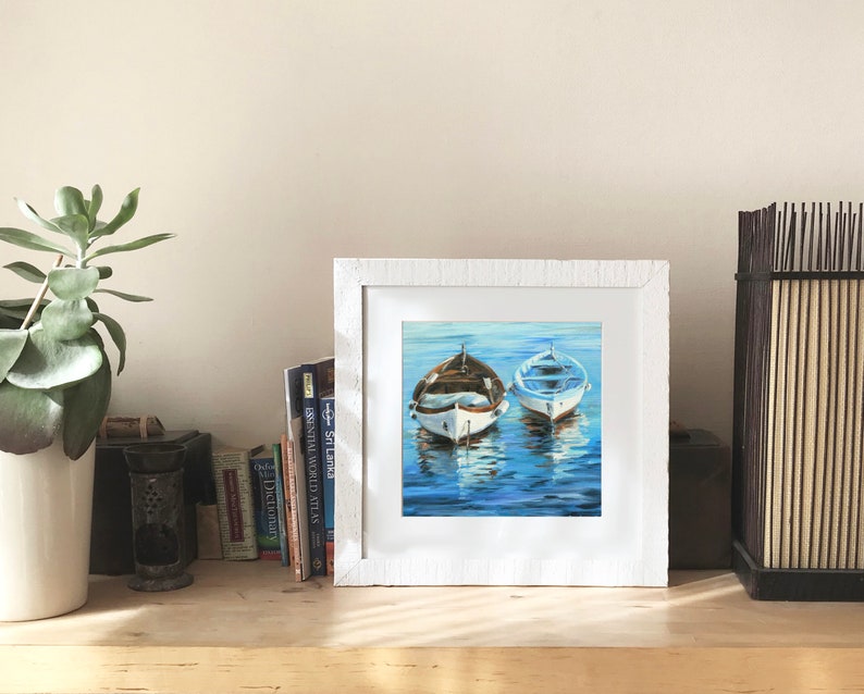 giclee art print of 2 rowboats image 2