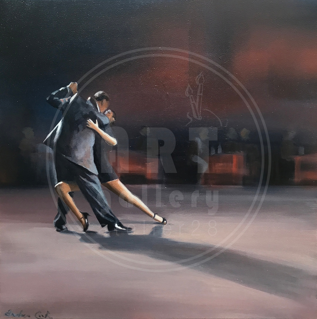 Argentine Tango Dancers Giclee Art Print Ireland