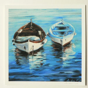 giclee art print of 2 rowboats image 3