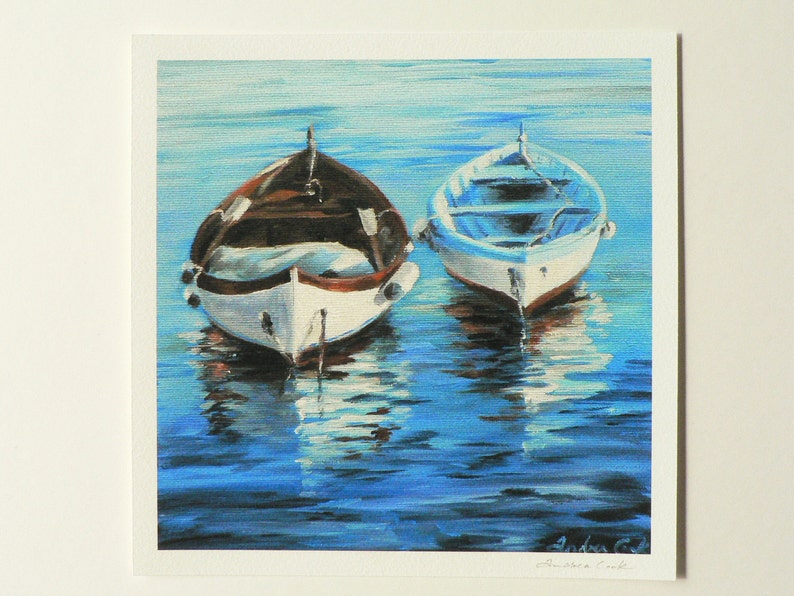 giclee art print of 2 rowboats image 3