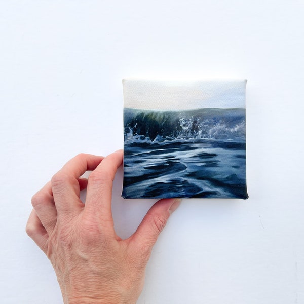 beach seaside waves mini canvas print