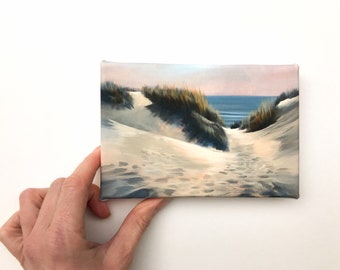 the sea and the dunes, mini canvas print