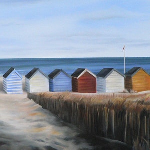 giclee print of a row of beach nuts