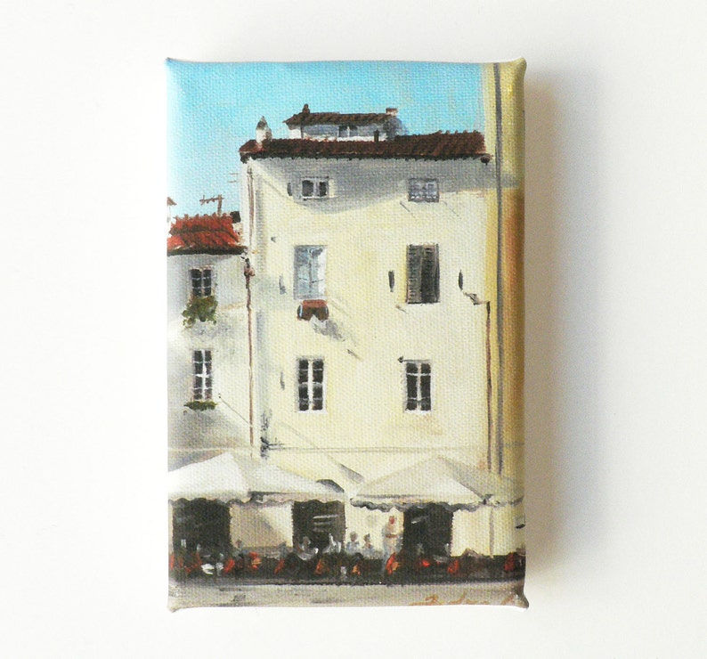 mini canvas print of Italian houses image 1