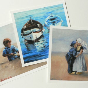 giclee art print of 2 rowboats image 5