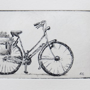 original etching of a bicycle image 5