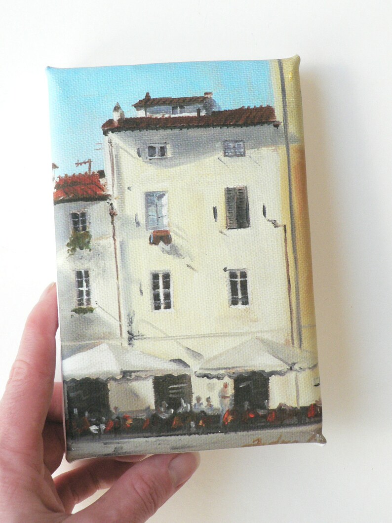 mini canvas print of Italian houses image 2