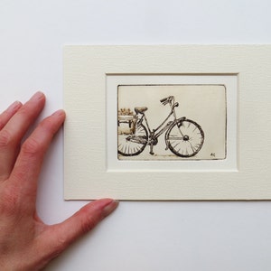 original etching of a bicycle image 4