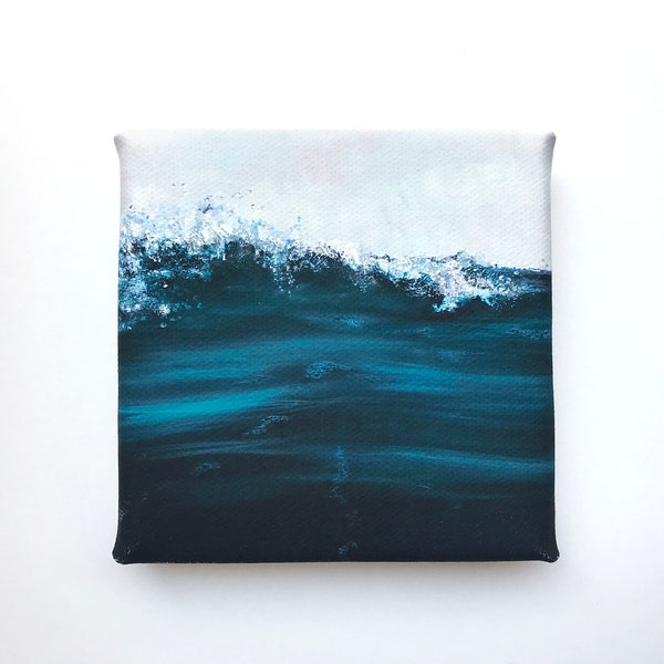 beach seaside waves mini canvas print