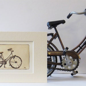 original etching of a bicycle image 3