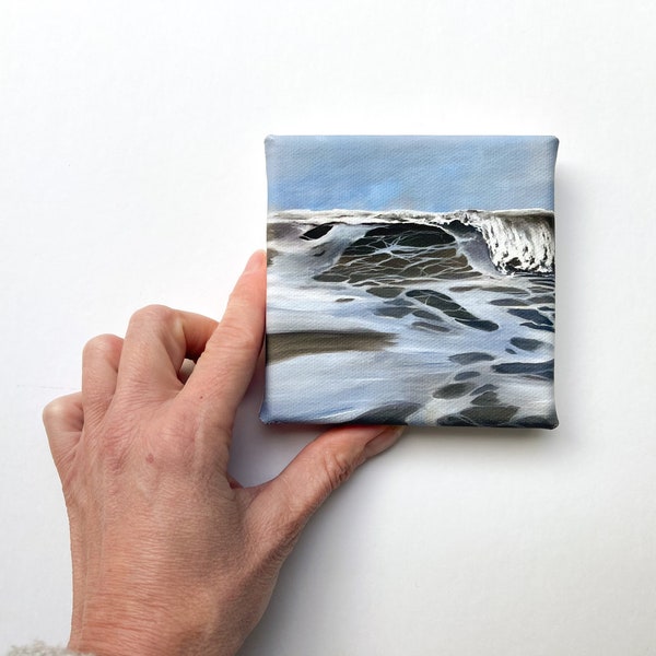 beach seaside waves mini canvas print