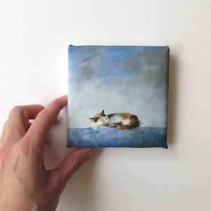 mini canvas print of a sleeping cat