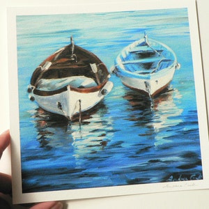 giclee art print of 2 rowboats image 4