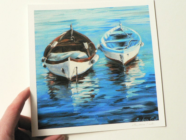 giclee art print of 2 rowboats image 4