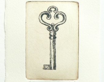 original etching of a key