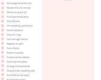Wedding Planning Agenda