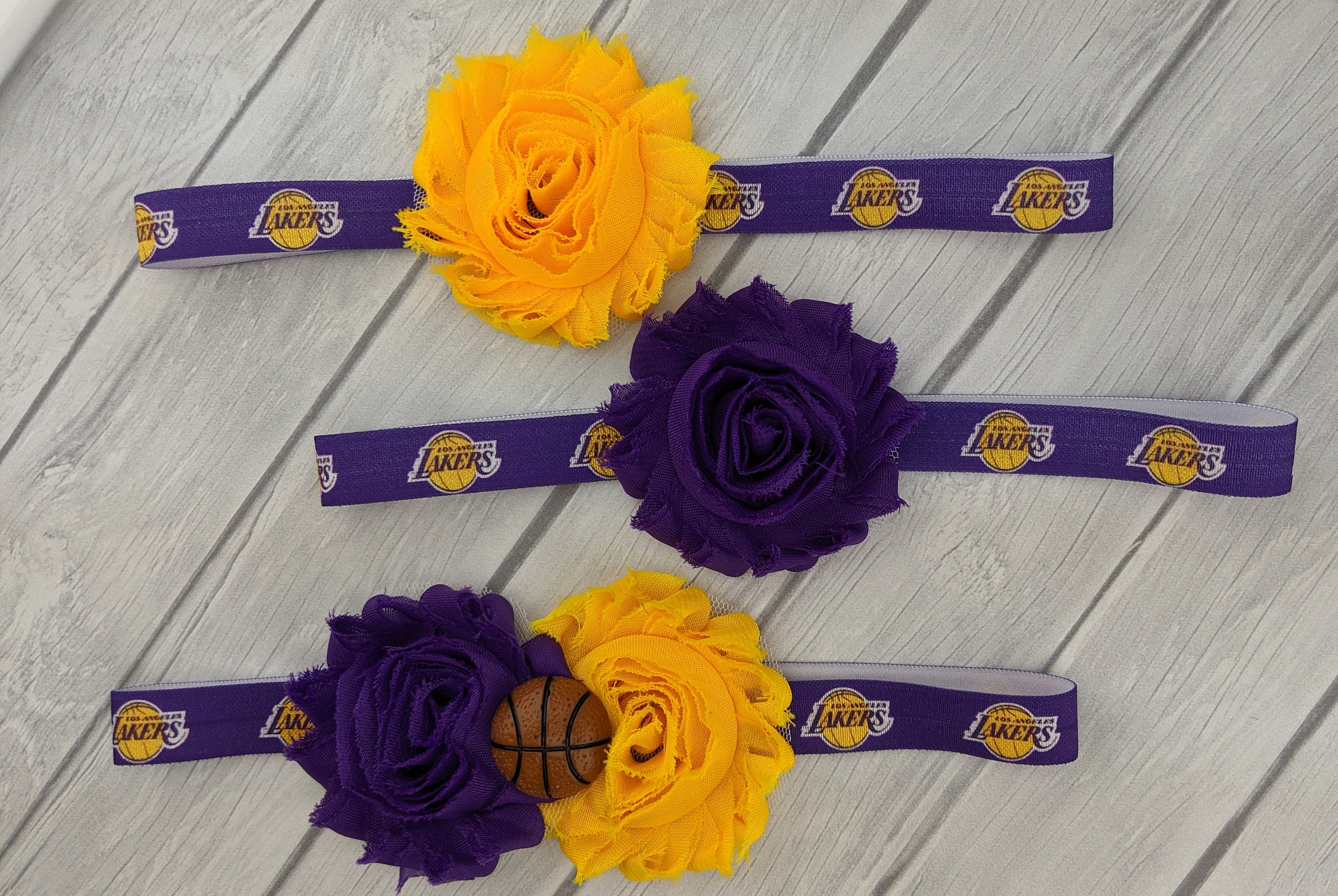 Lakers Headband Baby Sport Headband Elastic Basketball Etsy