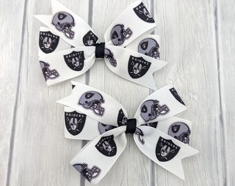 toddler Oakland Raiders elastic infant or adult sized headband bow toddler Oakland Raiders elastic infant or adult sized headband bow