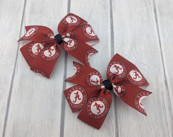 Crimson Tide Bow Baby Headband or Hair Clip Hair Clip Crimson Tide Bow Baby Headband or Hair Clip Hair Clip