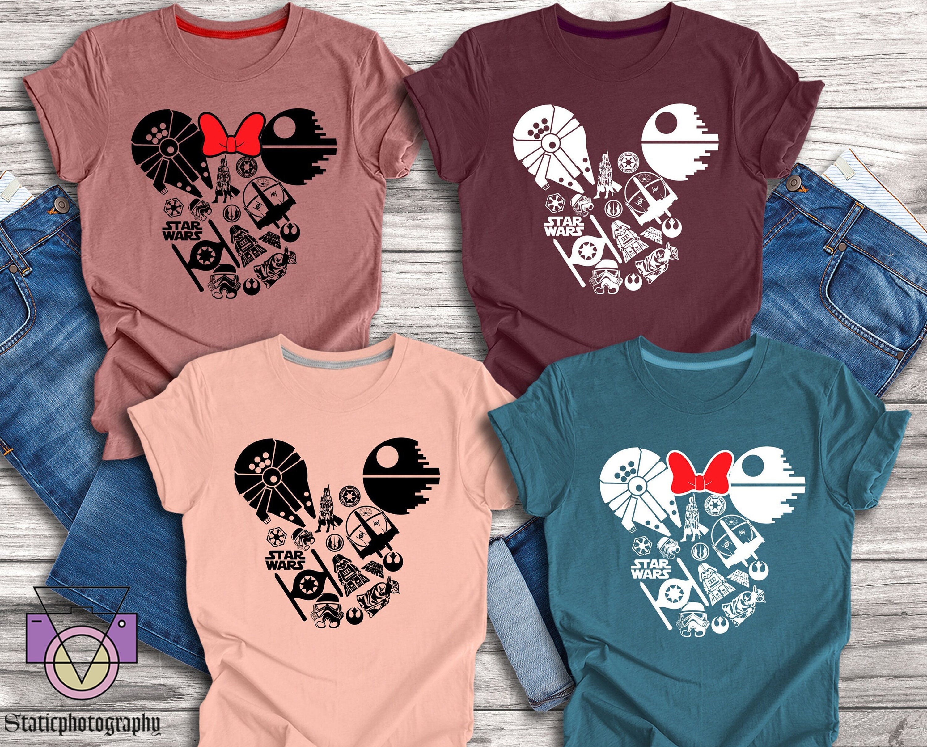 Disneyworld Star Wars Shirt, Mickey Head Shirt, Mickey Ears Star Wars Shirt, Family Matching