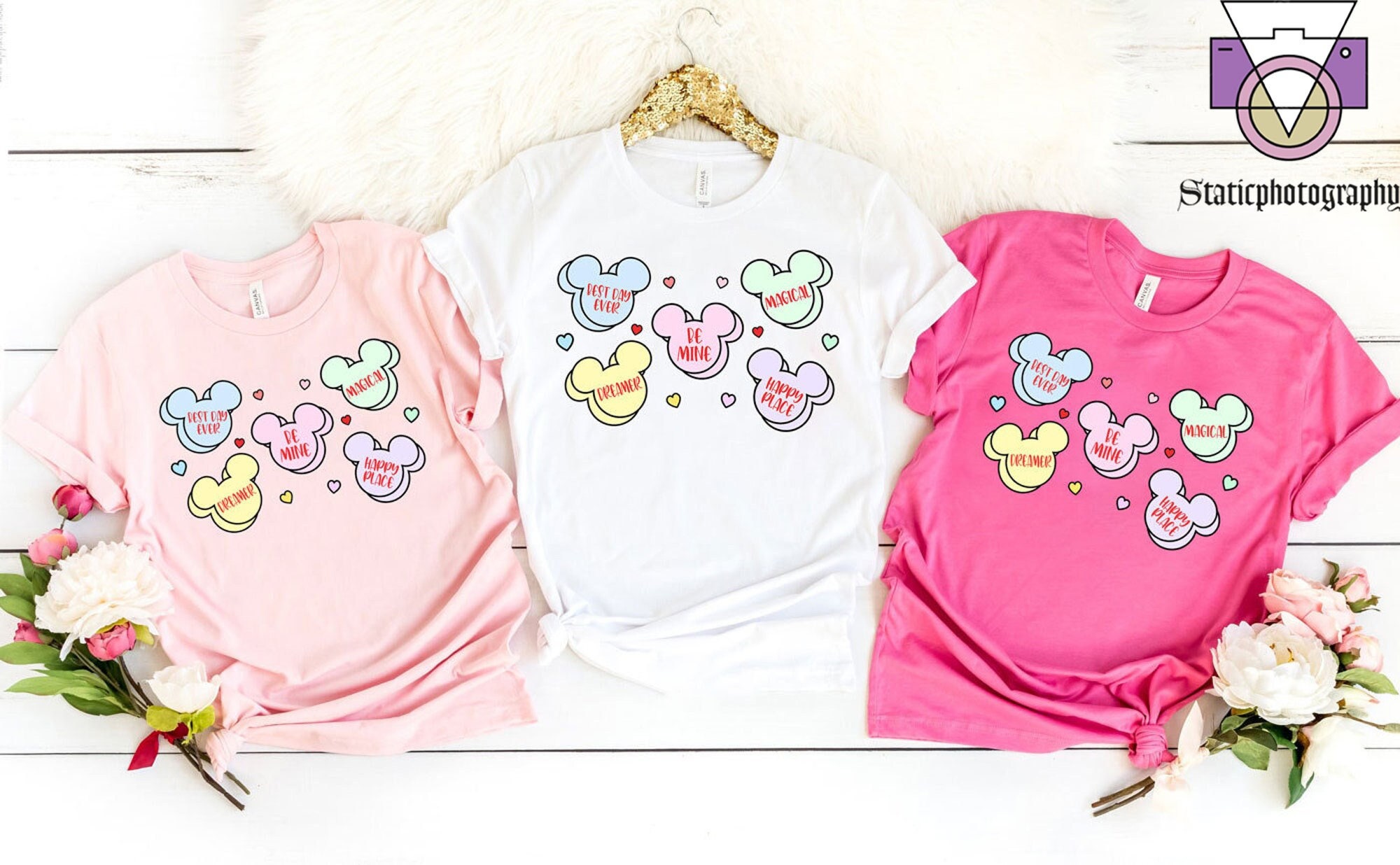 Disney Valentine's Day Shirt, Disney Heart Valentines Shirt, Mickey & Minnie Friends Shirt, Disney Valentine Couples Shirt, Valentines Gift