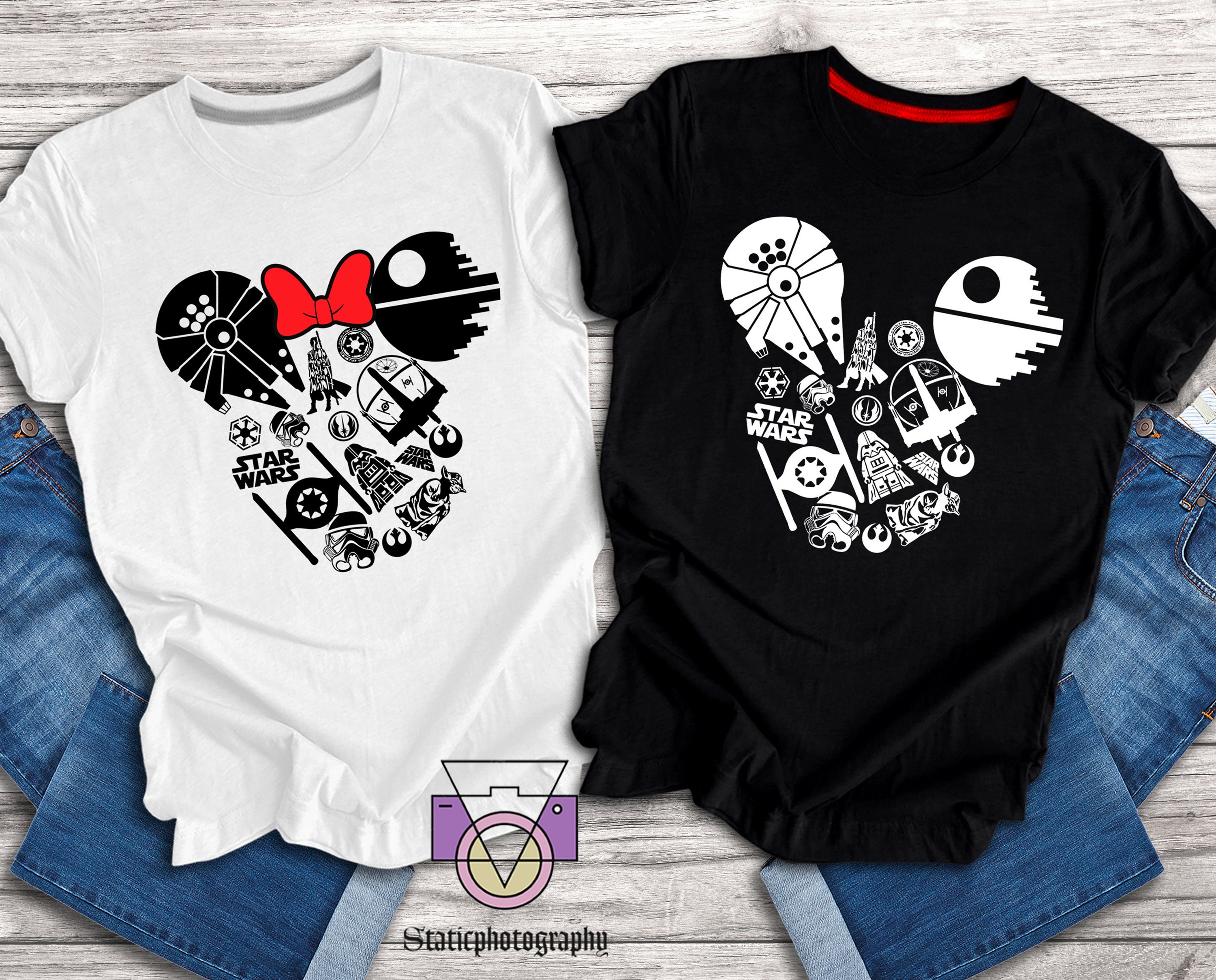 Disneyworld Star Wars Shirt, Mickey Head Shirt, Mickey Ears Star Wars Shirt, Family Matching