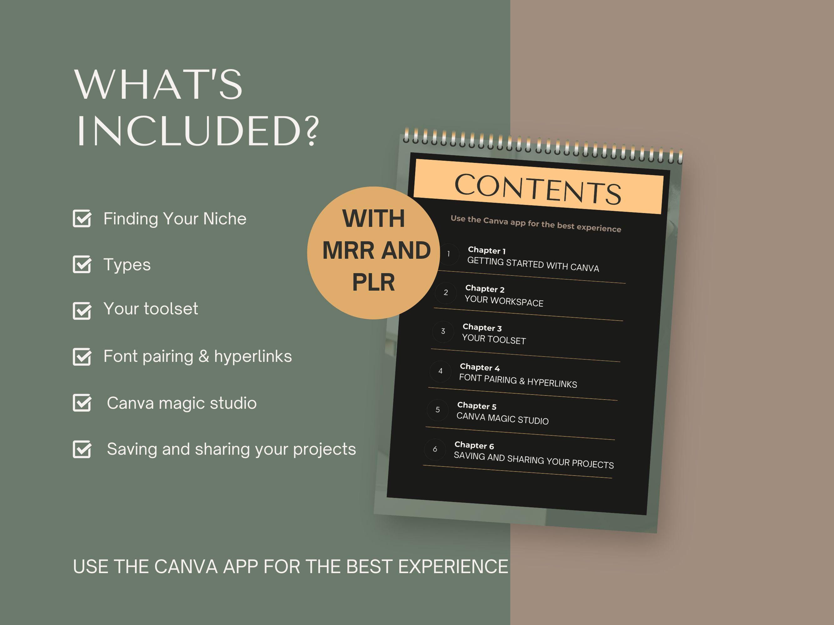 Canva Crash Course for Beginners with PLR & MRR, Canva Templates, Business Planner, Video Tutorials, Editable and Resellable - Thumbnail 5